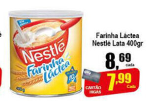 Higa's Supermercado Farinha lactea Nestle Lata 400g oferta