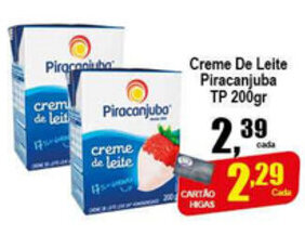 Higa's Supermercado Creme de Leite Piracanjuba TP 200g oferta