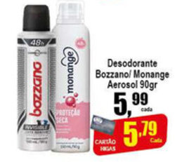 Higa's Supermercado Desodorante Bozzano/ Monange Aerosol 90g oferta