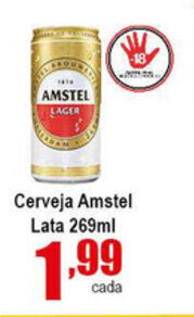 Higa's Supermercado Cerveja Amstel lata 269ml oferta
