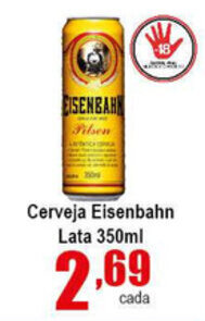 Higa's Supermercado Cerveja Eisenbahn lata 350ml oferta