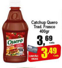 Higa's Supermercado Catchup Quero Trad. Frasco 400g oferta