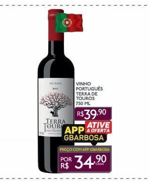 GBarbosa Vinho português terra de touros 750ml oferta