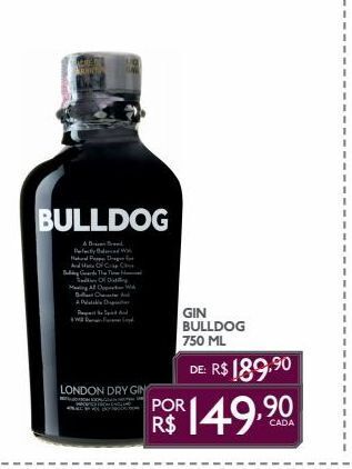 GBarbosa Gin bulldog 750ml oferta
