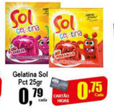 Higa's Supermercado Gelatina Sol pct 25g oferta