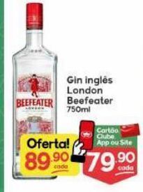 Supermercados Princesa Gin inglês london beefeater 750ml oferta