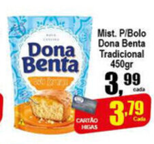 Higa's Supermercado Mist. P/Bolo Dona Benta Tradicionais 450g oferta