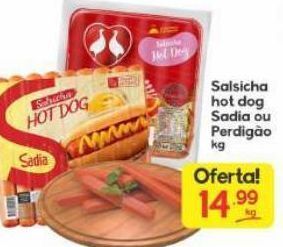 Supermercados Princesa Salsicha hot dog sadia ou perdigão kg oferta