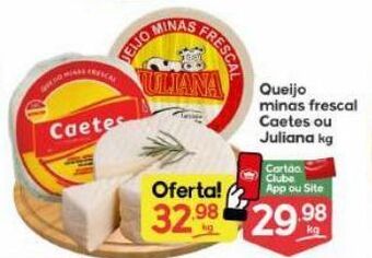 Supermercados Princesa Queijo minas frescal caetés ou juliana kg oferta