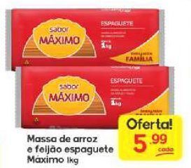 Supermercados Princesa Massa de arroz e feijão espaguete máximo kg oferta
