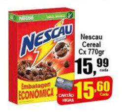 Higa's Supermercado Nescau Cereal Cx 770g oferta