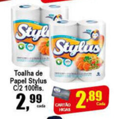 Higa's Supermercado Toalha de Papel Stylus c/2 100fls oferta