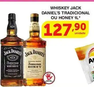 Roldão Whiskey jack daniel’s tradicional ou honey 1l* oferta