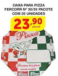 Roldão Caixa para pizza fercorr nº 30/35 pacote com 25 unidades oferta