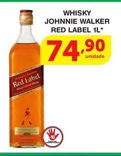 Roldão Whisky johnnie walker red label 1l* oferta