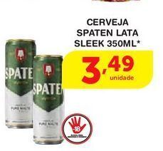Roldão Cerveja spaten lata sleek 350ml* oferta
