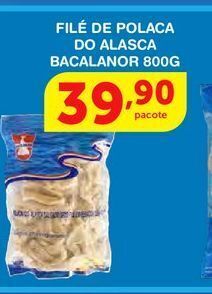 Roldão Filé de polaca do alasca bacalanor 800g oferta