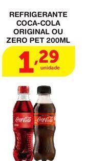 Roldão Refrigerante coca-cola original ou zero pet 200ml oferta