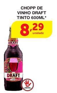 Roldão Chopp de vinho draft tinto 600ml* oferta
