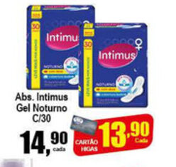 Higa's Supermercado Abs. Intimus Gel Noturno c/30 oferta