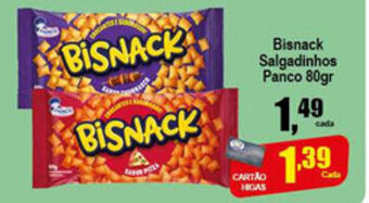 Higa's Supermercado Bisnack Salgadinhos Panco 80g oferta