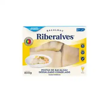 Postas de bacalhau gadus morhua riberalves 800g