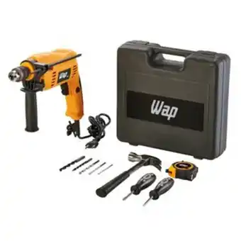 Furadeira e parafusadeira de impacto wap efpi 700k10 com maleta 700w