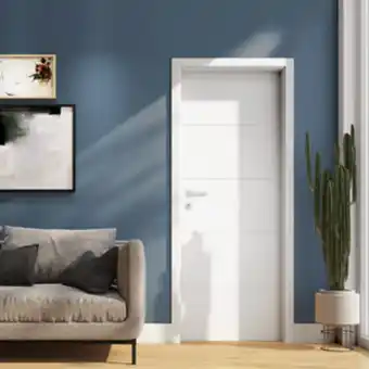 Leroy Merlin Folha de porta de giro lucerna uv de madeira decorada pintura uv branco 2,10x0,80m artens oferta