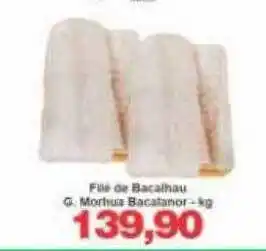 Supermercado Pastorinho Filé de bacalhau g morhua bacalanor kg oferta