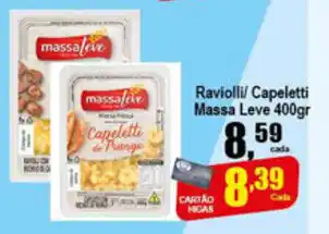 Higa's Supermercado Ravioli, Capeletti massa lave 400g oferta