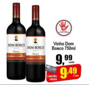 Higa's Supermercado Vinho Dom Bosco 750ml oferta
