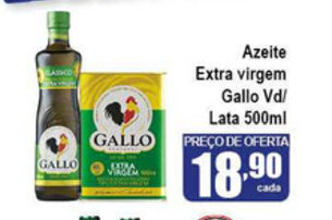 Higa's Supermercado Azeite Extra Virgem Gallo Vd/ lata 500ml oferta