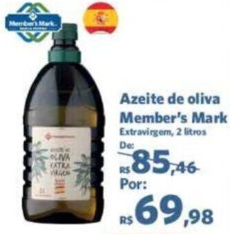 Sam's Club Azeite de Oliva Member's Mark 2L oferta