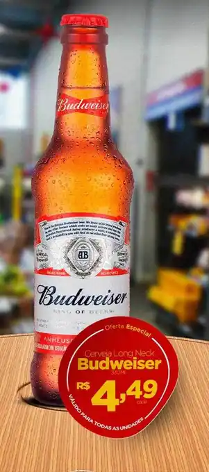 Novo Mix Cerveja long neck budweiser oferta