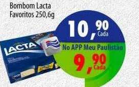 Paulistão Supermercados Bombom lacta favoritos oferta