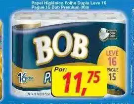 Supermercados Guanabara Papel higiênico folha dupla leve 16 pague 15 bob premium oferta