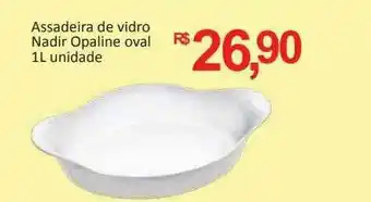 Supermercados Savegnago Assadeira de vidro nadir opaline oval oferta