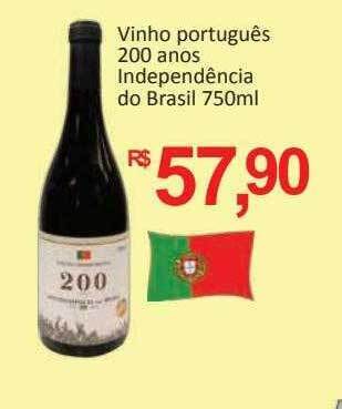 Supermercados Savegnago Vinho português 200 anos independência do brasil oferta