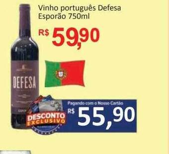 Supermercados Savegnago Vinho português defesa esporão oferta