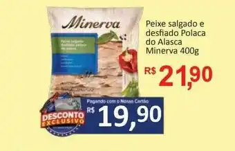 Supermercados Savegnago Peixe salgado e desfiado polaca do alasca minerva oferta