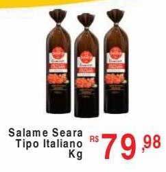 Abevê Supermercados Salame seara tipo italiano kg oferta