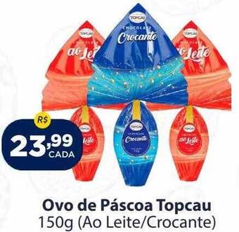 Super Show Ovo de páscoa topcau ao leite-crocante oferta