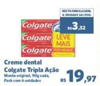 Sam's Club Creme Dental Colgate Tripla Ação 90g 6 unidades oferta