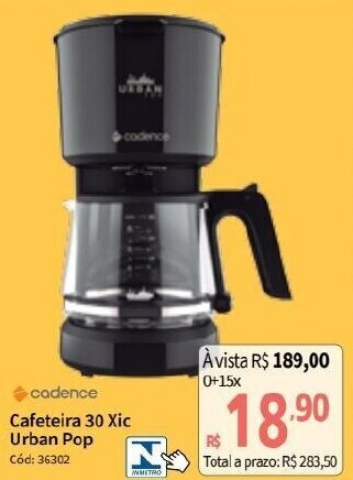 Deltasul Cadence Cafeteira 30 Xic Urban Pop oferta