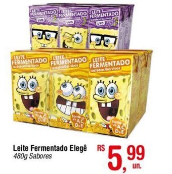 Fort Atacadista Leite Fermentado Elegê 480g sabores oferta