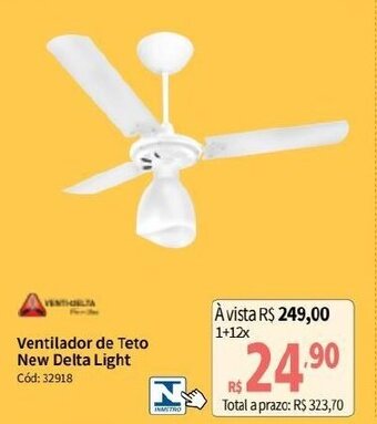 Deltasul Ventilador de Teto New Delta Light oferta