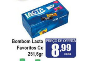 Higa's Supermercado Bombom Lacta Favoritos cx 251.6g oferta