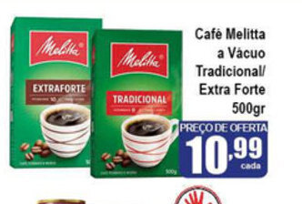 Higa's Supermercado Cafe Melitta a Vacuo Tradicional/ Extra Forte 500g oferta