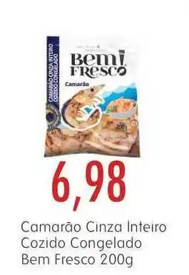 Epa Camarão Cinza Inteiro Cozido Congelado Bem Fresco 200g oferta