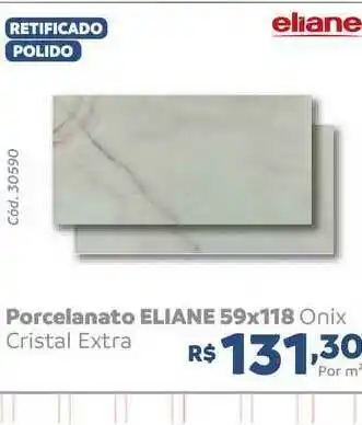 Tumkus Porcelanato Eliane 59x118 Onix oferta